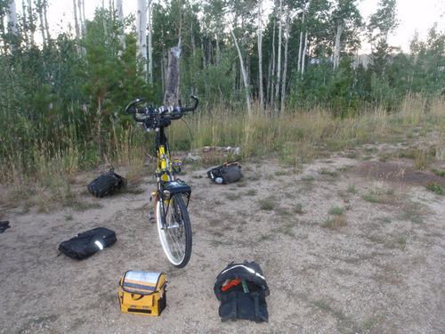 Loading Panniers onto the Bee.